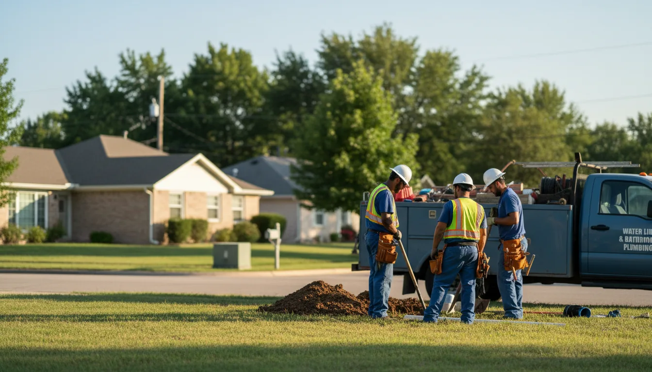 Residential water line and bathroom plumbing service in Hollansburg, OH